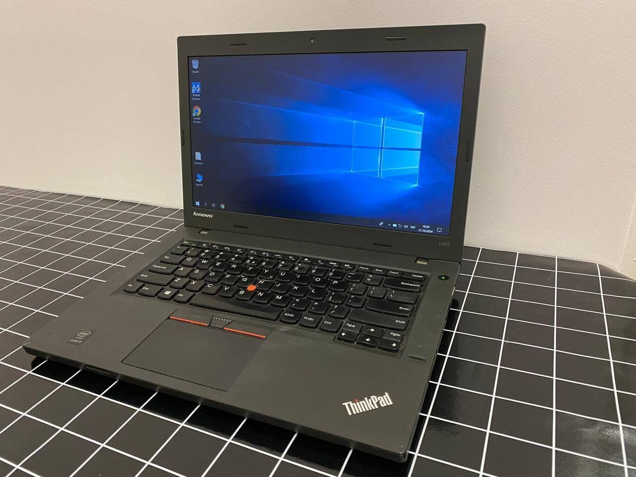 Б/в Ноутбук Б-клас Lenovo ThinkPad L450 14" 1366x768| Core i5-5200U| 12 GB RAM| 240 GB SSD| HD 5500