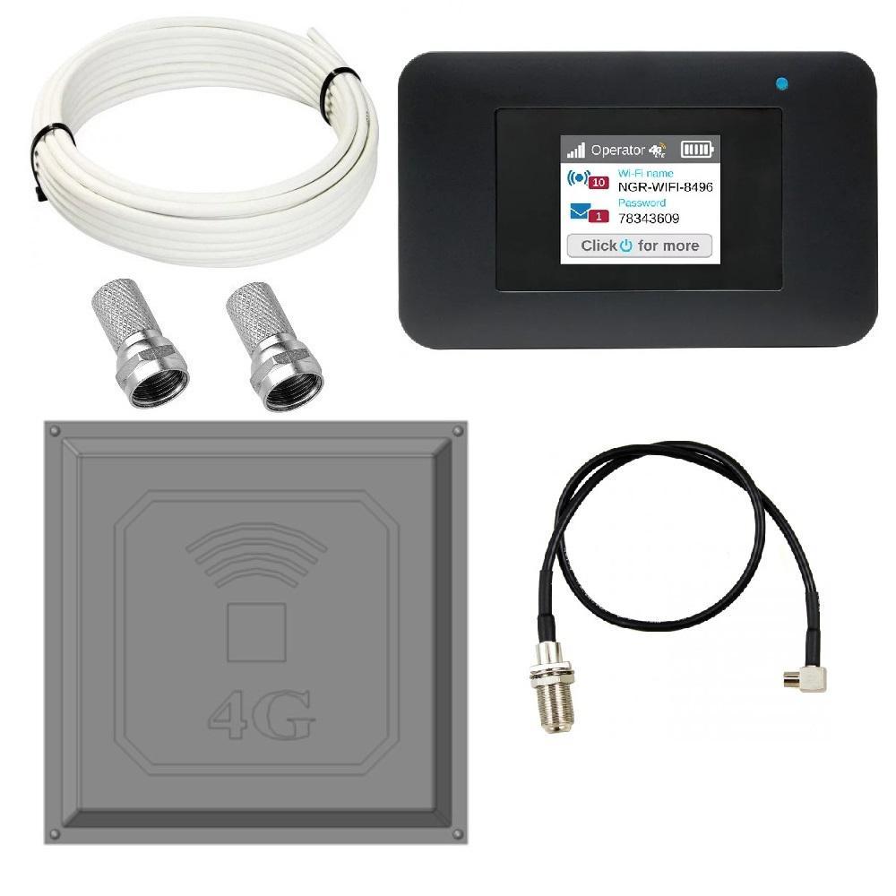 Комплект WiFi роутер 3G 4G LTE модем Netgear AC797s 797s з панельною антеною RNet КВАДРАТ 4G 17 дБі), фото 1