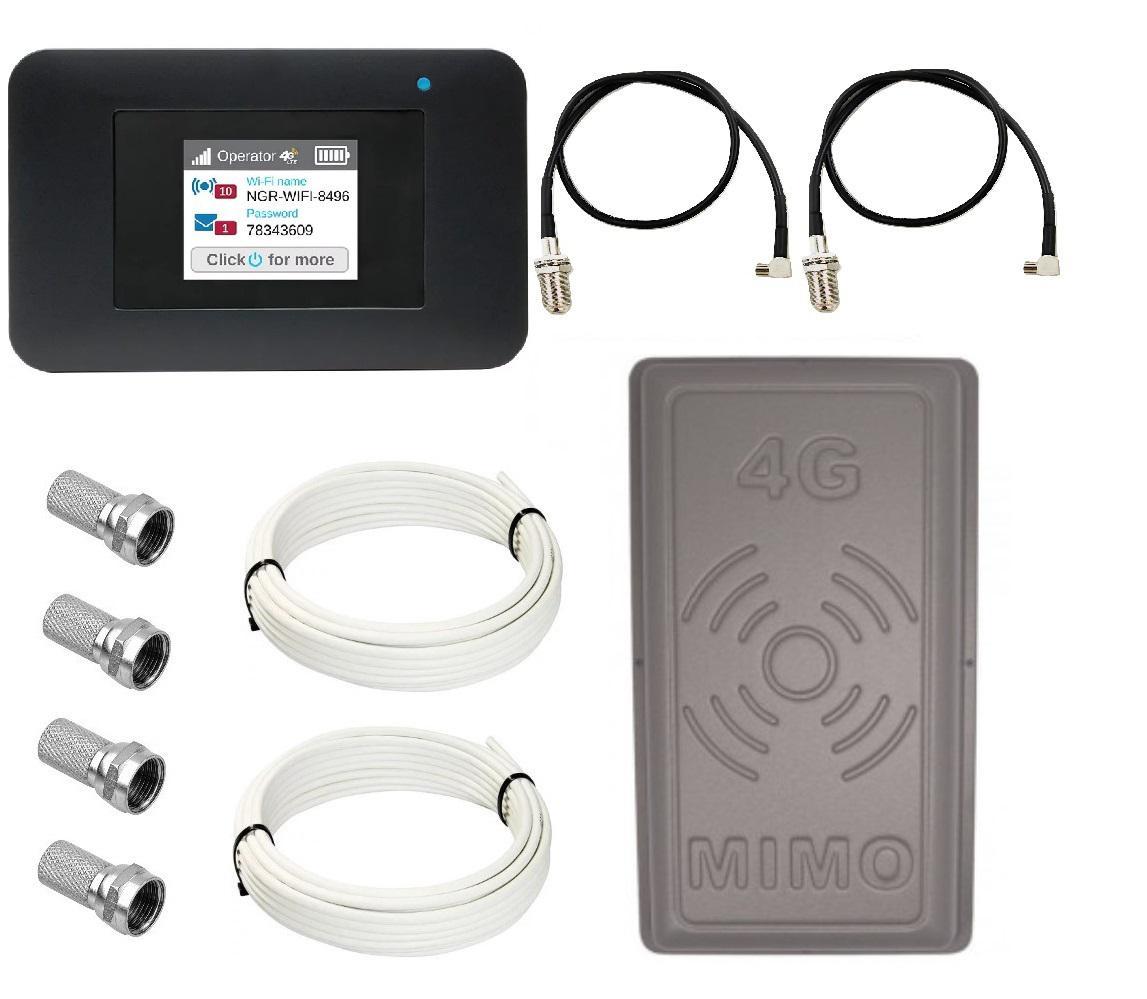 Комплект WiFi роутер 3G 4G LTE модем Netgear AC797s 797s з панельною антеною RNet ПЛАНШЕТ MIMO 2x17 дБі, фото 1