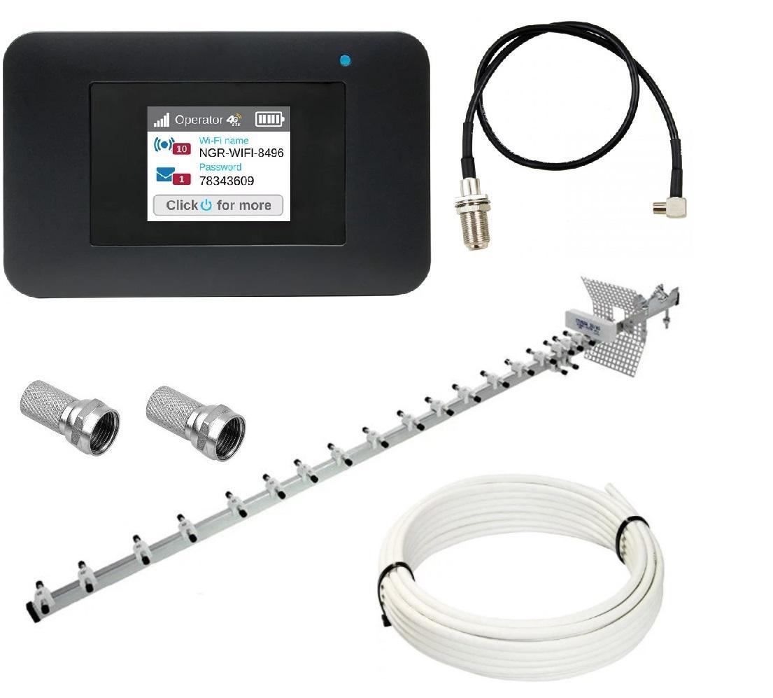 Комплект WiFi роутер 3G 4G LTE модем Netgear AC797s 797s із спрямованою антеною Стріла-2 20 дБі, фото 1