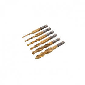 Набір свердел-метчиків 6 од. INTERTOOL SD-5841