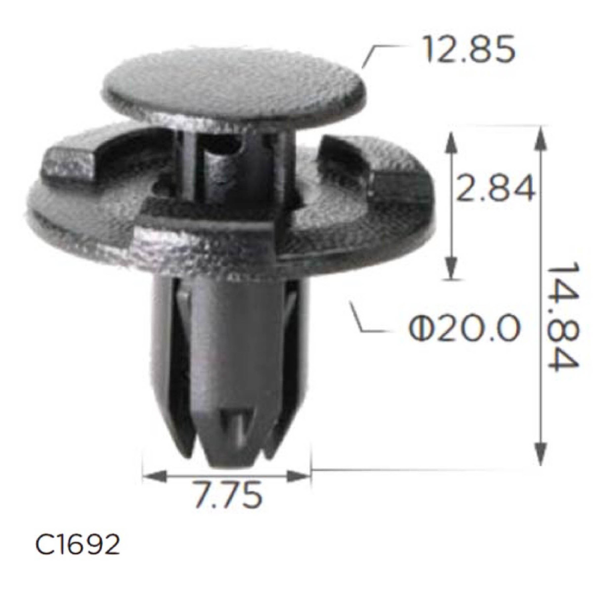 Кліпса криплення Натискна Розпочинна NISSAN INFINITI SUBARU (01553-05933 0155305933 11399) C1692, фото 1