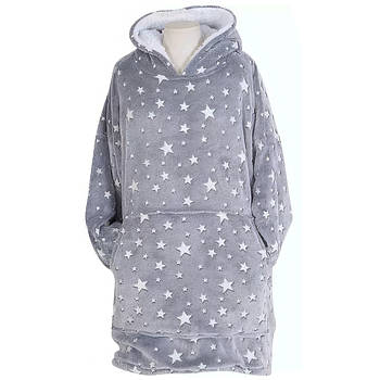 Толстовка, що світиться з рукавами і капюшоном Huggle Hoodie Stars Lumi 80х80см Толстовка зі зірками, що світяться