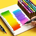 Набір двосторонніх маркерів для скетчингу 262 шт у сумці SKETCH MARKER Набір фломастерів для малювання, фото 8