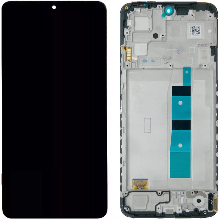 Дисплей Xiaomi Redmi Note 12 4G/Poco X5 у зборі із сенсором і рамкою Onyx Gray service orig