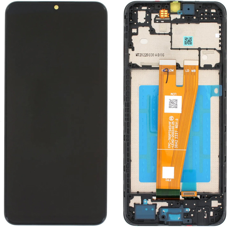 Дисплей Samsung SM- A045 Galaxy A04 (2022) в зборі з сенсором та рамкою black (оригінал завод), фото 1