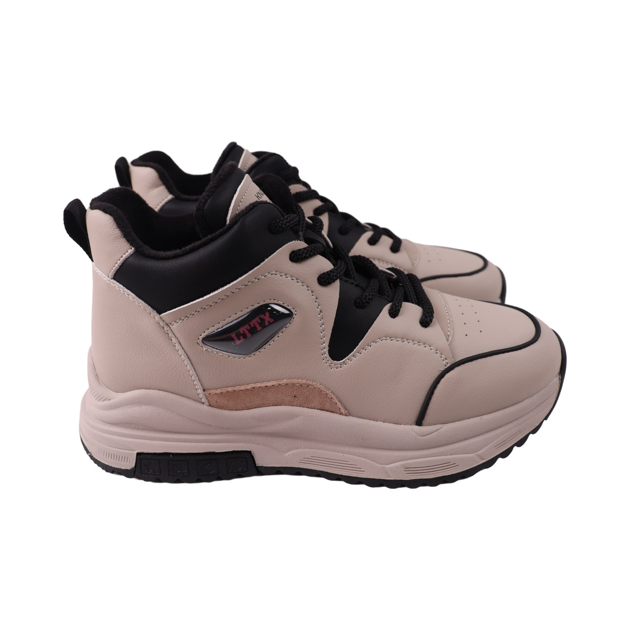 Черевики жіночі Farinni на платформі капучіно натуральна шкіра, 40, фото 1