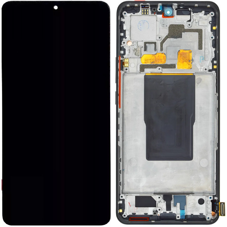 Дисплей Xiaomi 12T/12T Pro у зборі із сенсором і рамкою Black service orig