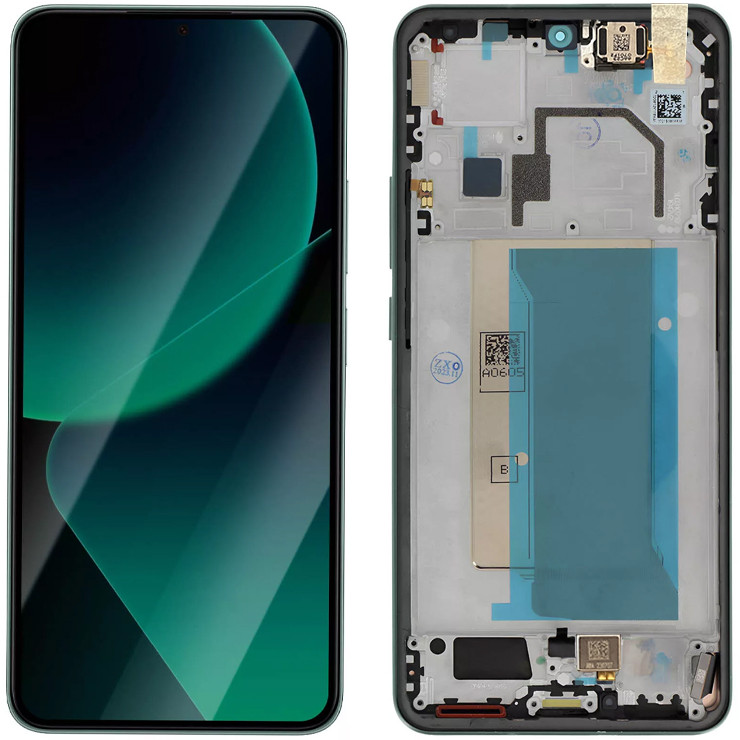 Дисплей Xiaomi 13T у зборі із сенсором і рамкою Green service orig