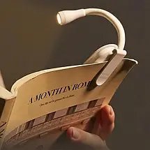 Лампа Прищіпка акумулятор вбудований для читання, мінілампа, ліхтарик гнучка з кріпленням YU227, фото 5