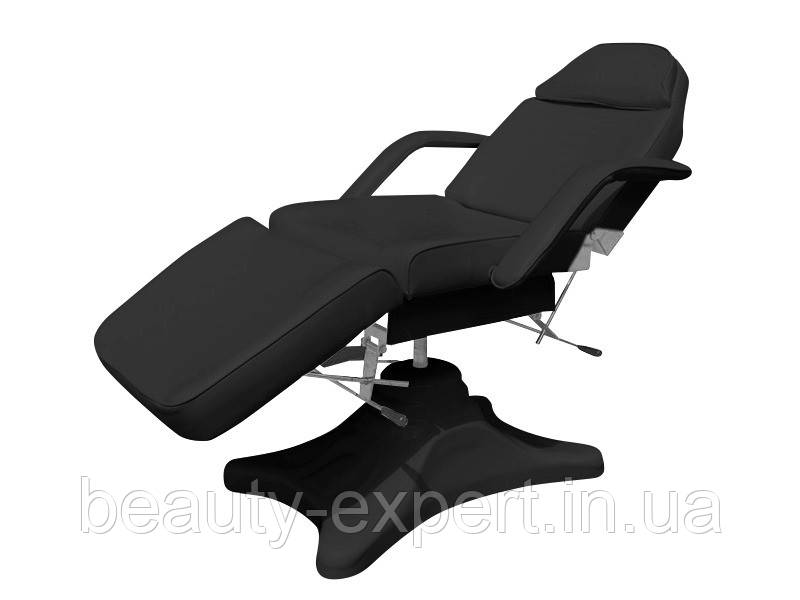 Кушетка косметологічна на гідравліці CH-234 black крісло 3-х секційне для косметолога