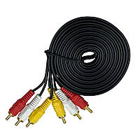 Кабель 3RCA на 3RCA (3 тюльпани) 3м