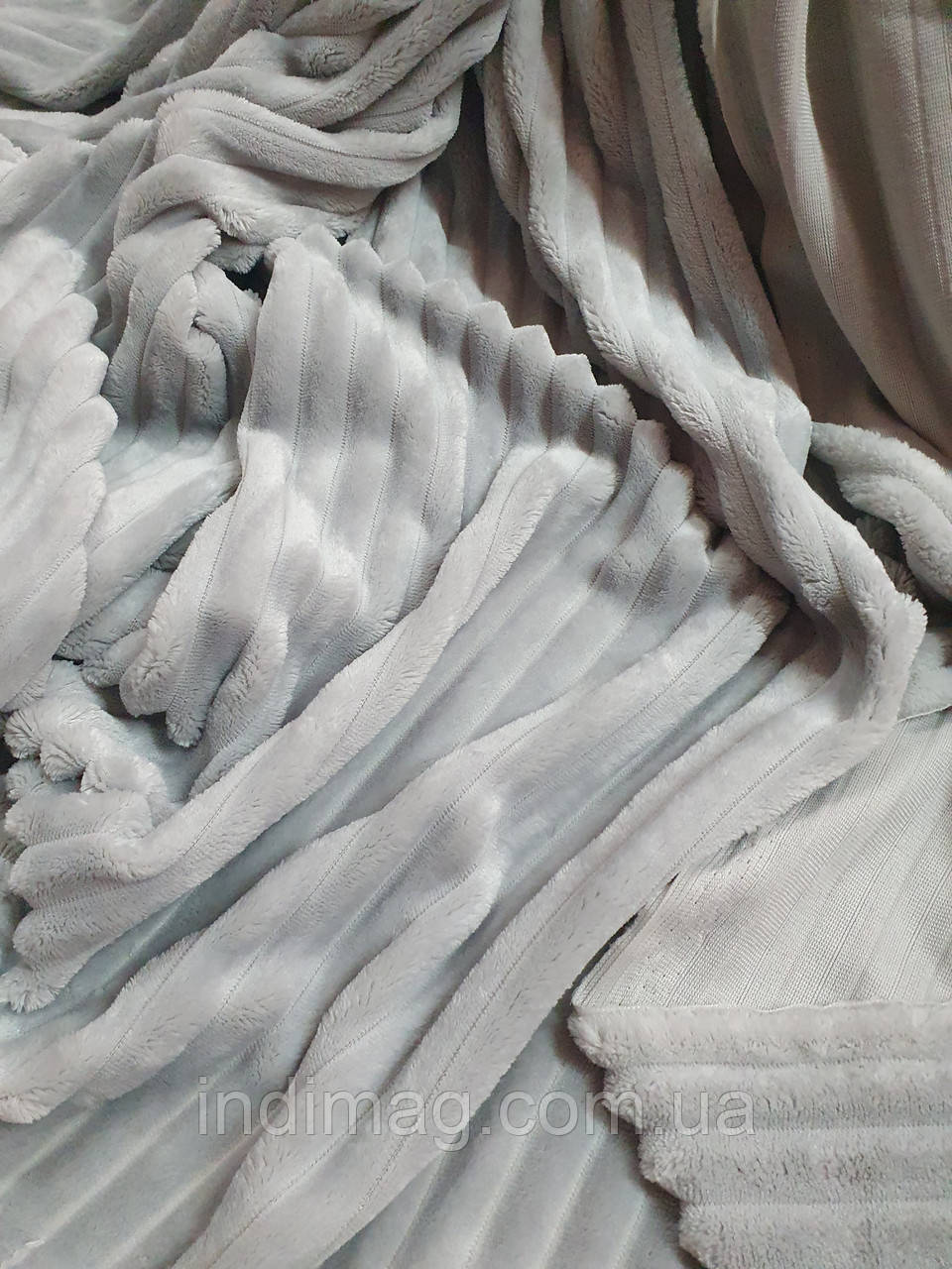 Плюш Minky Stripes 270 г/м2 сірий, фото 1