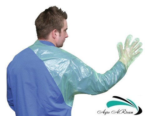 Одноразовые перчатки для ветеринаров, с защитой плеча, 50 шт., 120 см - фото 1 - id-p446690070