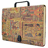 Портфель на замку, 40 мм, А4, картонний, КРАФТ-покриття, фото 4