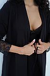 Халат для вагітних та годування 25318 чорний, фото 6