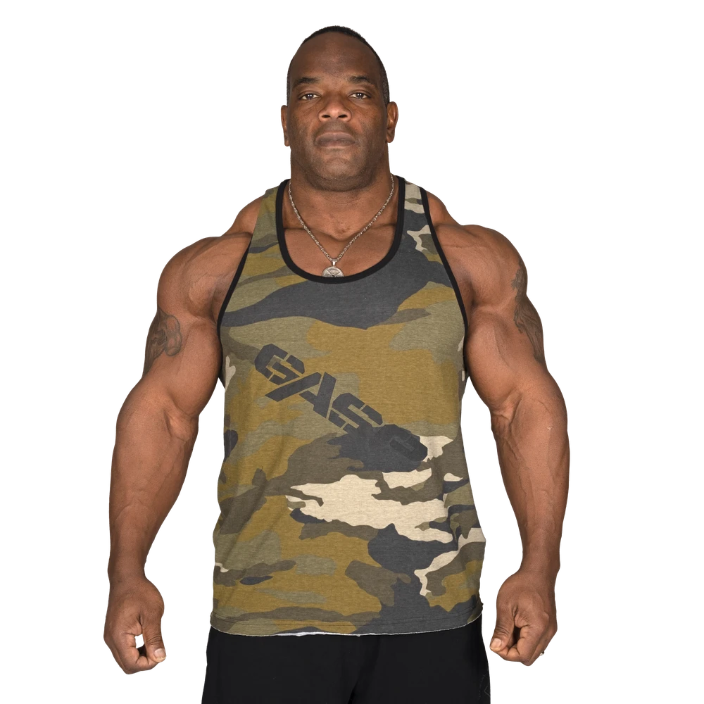 Майка спортивна GASP Vintage Tank Green Camoprint L/XXL