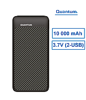 Универсальний мобильный аккумулятор Power bank Quantum QM-PB1010 black 10 000mAh  3.7V (2-USB)