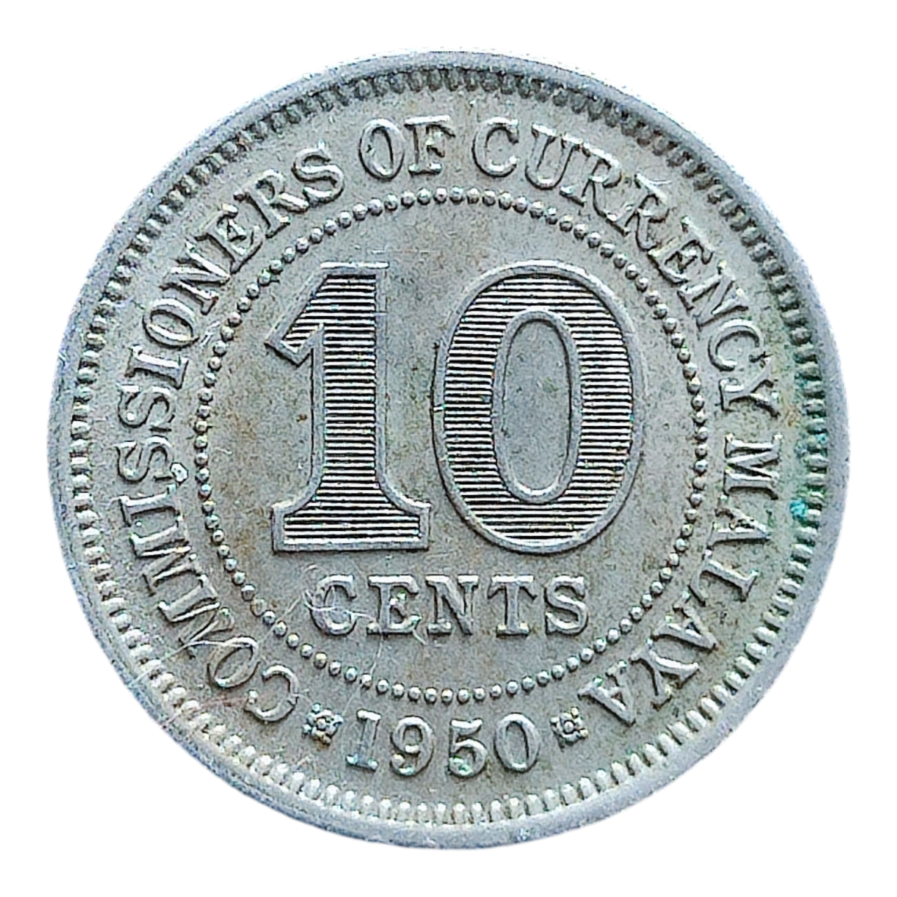 Малайя 10 центів, 1950
