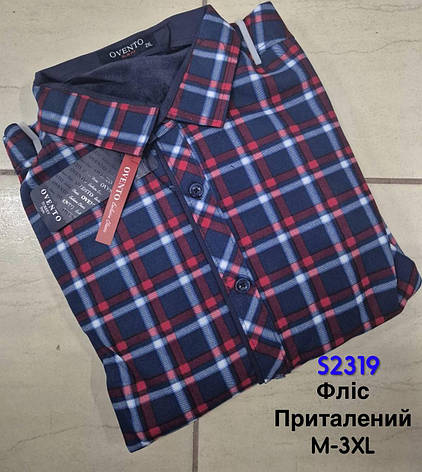 Тепла приталена сорочка фліс Ovento S2319, фото 1