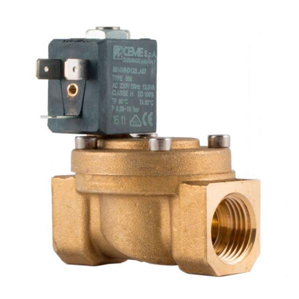 Клапан електромагнітний соленоїдний CEME 1/2" NBR 230V 50Hz НЗ (нормально закритий) 8514, фото 1