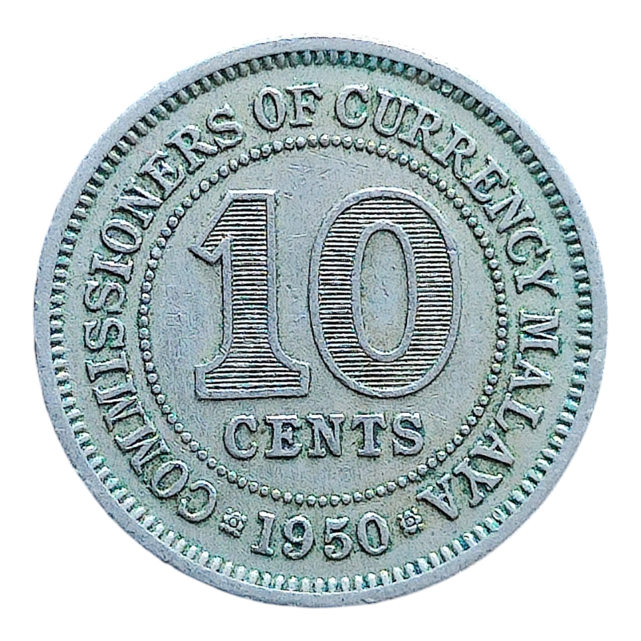 Малайя 10 центів, 1950