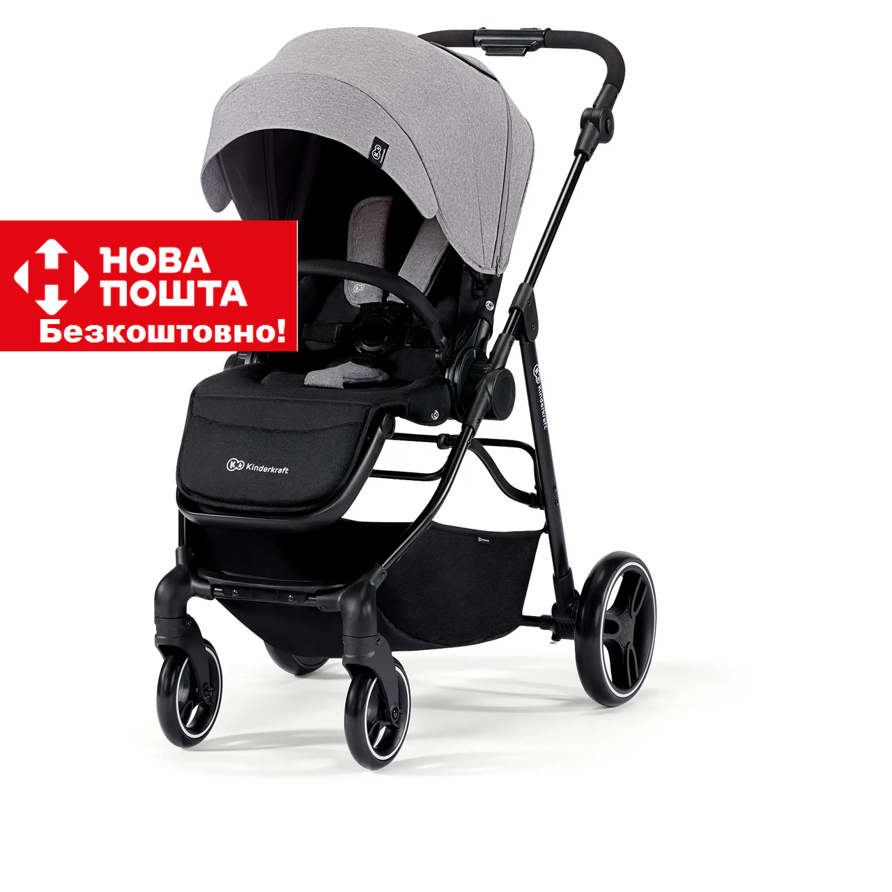 Прогулянкова коляска Kinderkraft Vesto Gray (KSVEST00GRY0000), фото 1