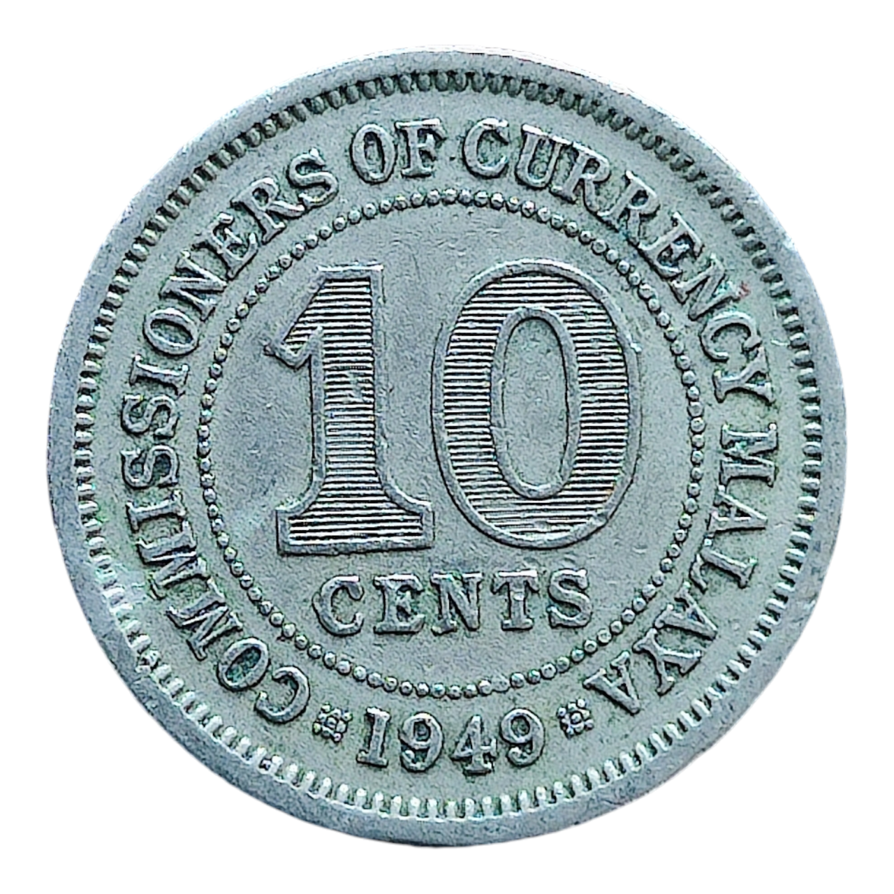 Малайя 10 центів, 1949