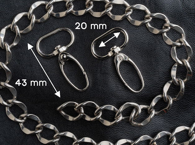 Карабін під стрічку. 43мм. Стрічка 20 мм, фото 1