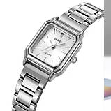 Жіночий прямокутний годинник зі сталевим браслетом Skmei 2237SI Silver, фото 4
