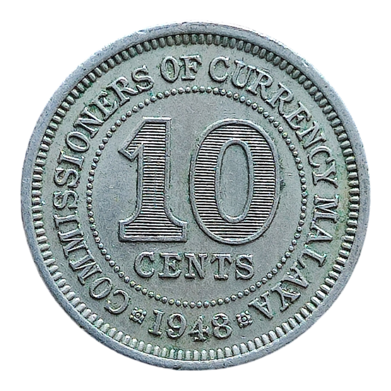Малайя 10 центів, 1948