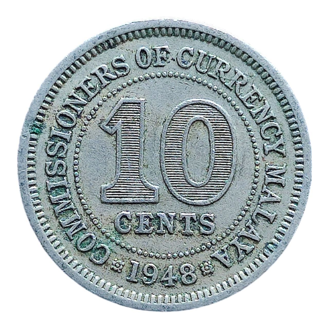 Малайя 10 центів, 1948