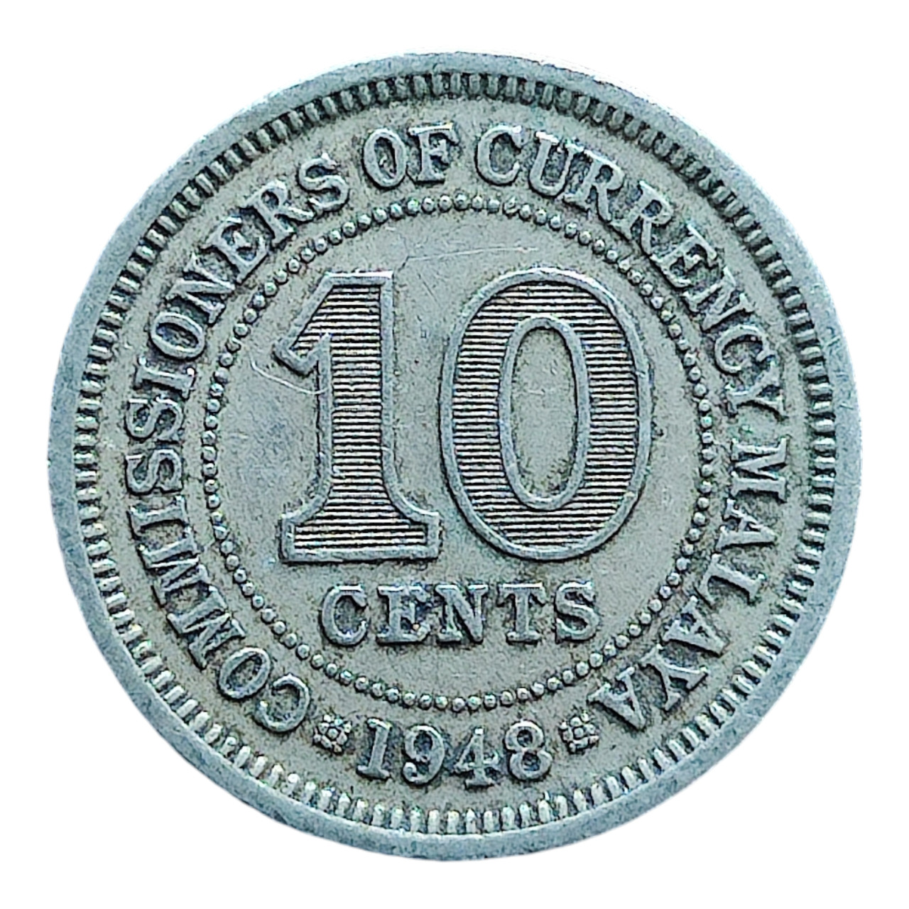 Малайя 10 центів, 1948