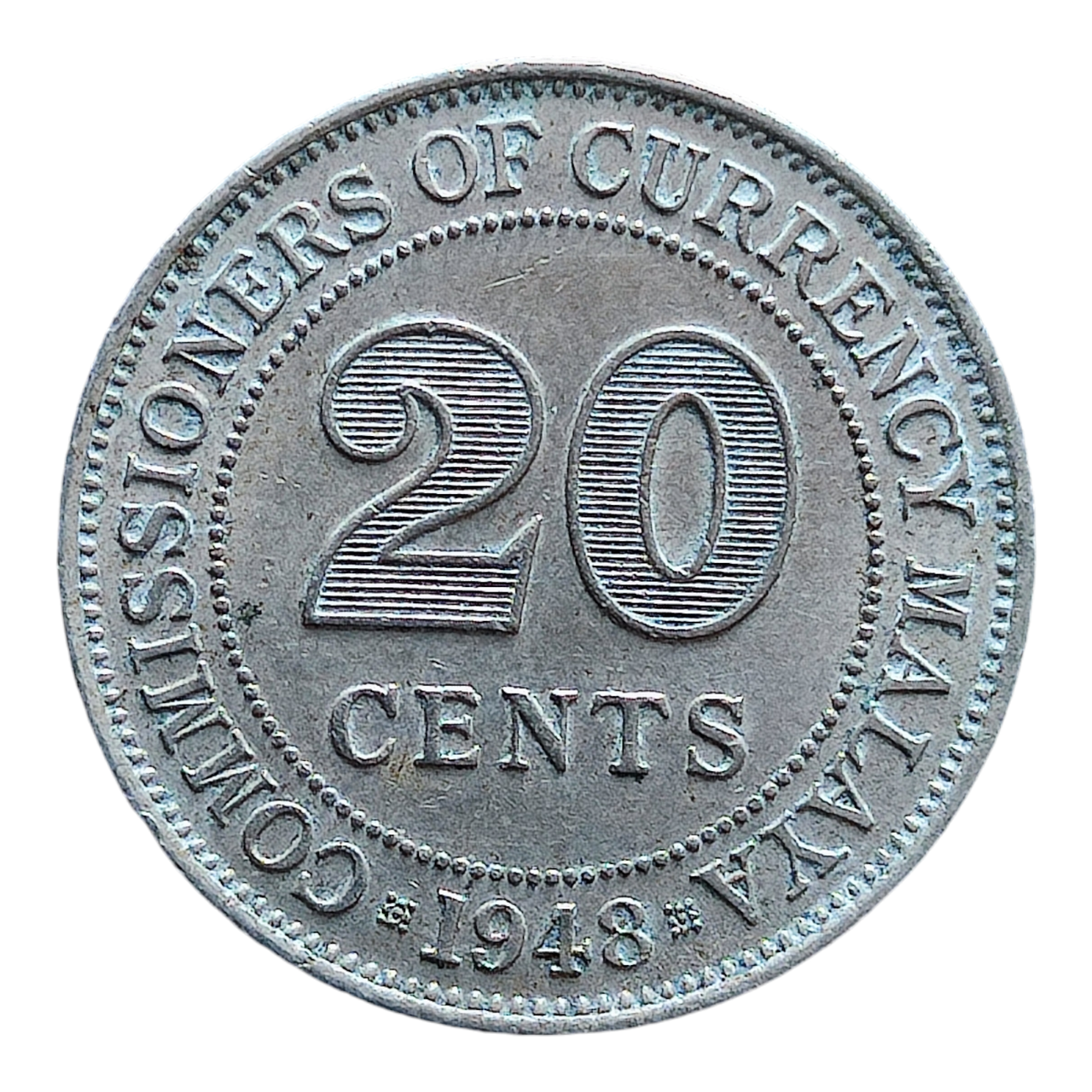 Малайя 20 центів, 1948