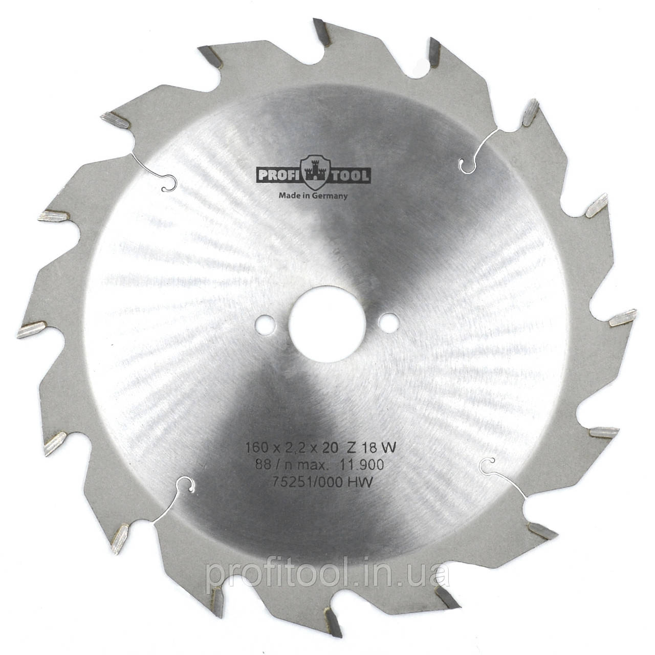 Диск пиляльний PROFITOOL - 160х2,2х1,4х20 мм Z=16, W (ATB) (2116007)