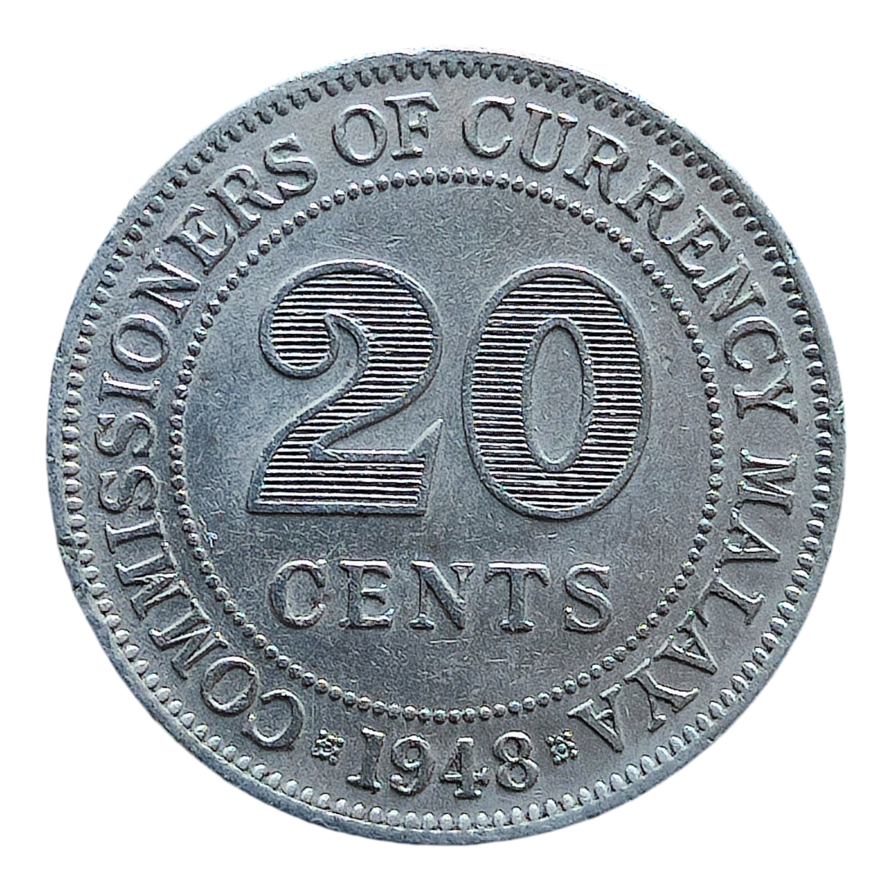 Малайя 20 центів, 1948