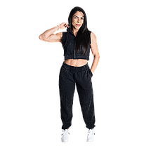 Спортивний жіночий кроп Better Bodies Acid Crop SL Hood Acid washed black XS, фото 2