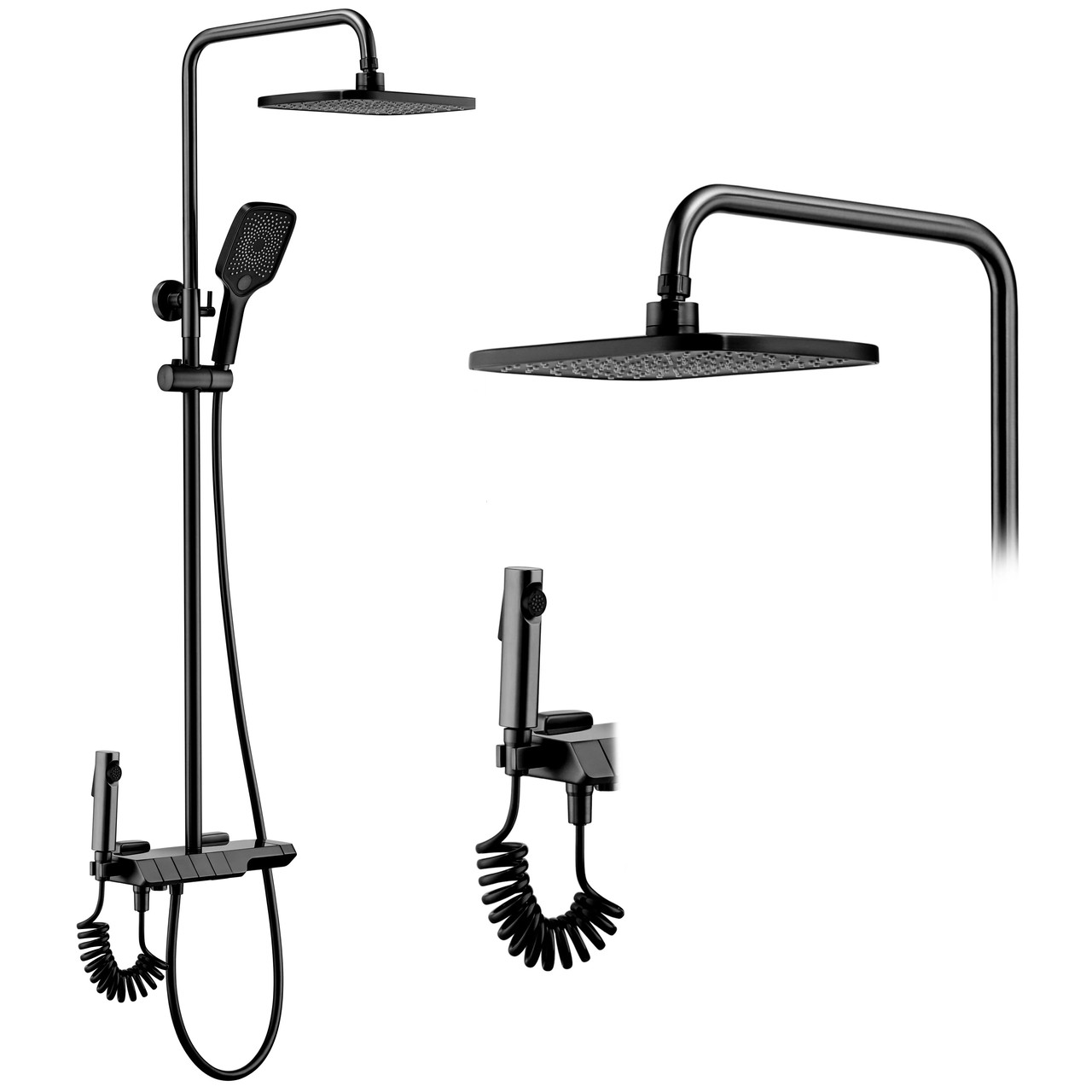 Душова система з тропічним душем 4 в 1 Shower Kraft А401 Black
