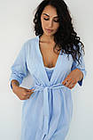 Халат для вагітних та годування 25316 блакитний, фото 2