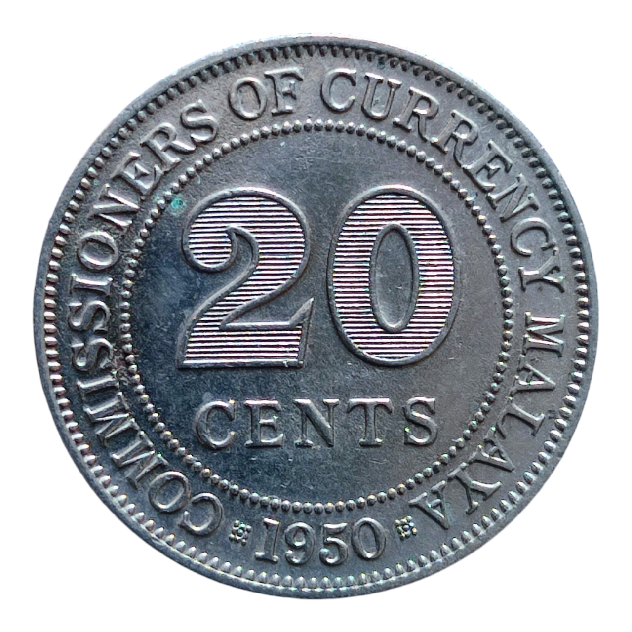 Малайя 20 центів, 1950
