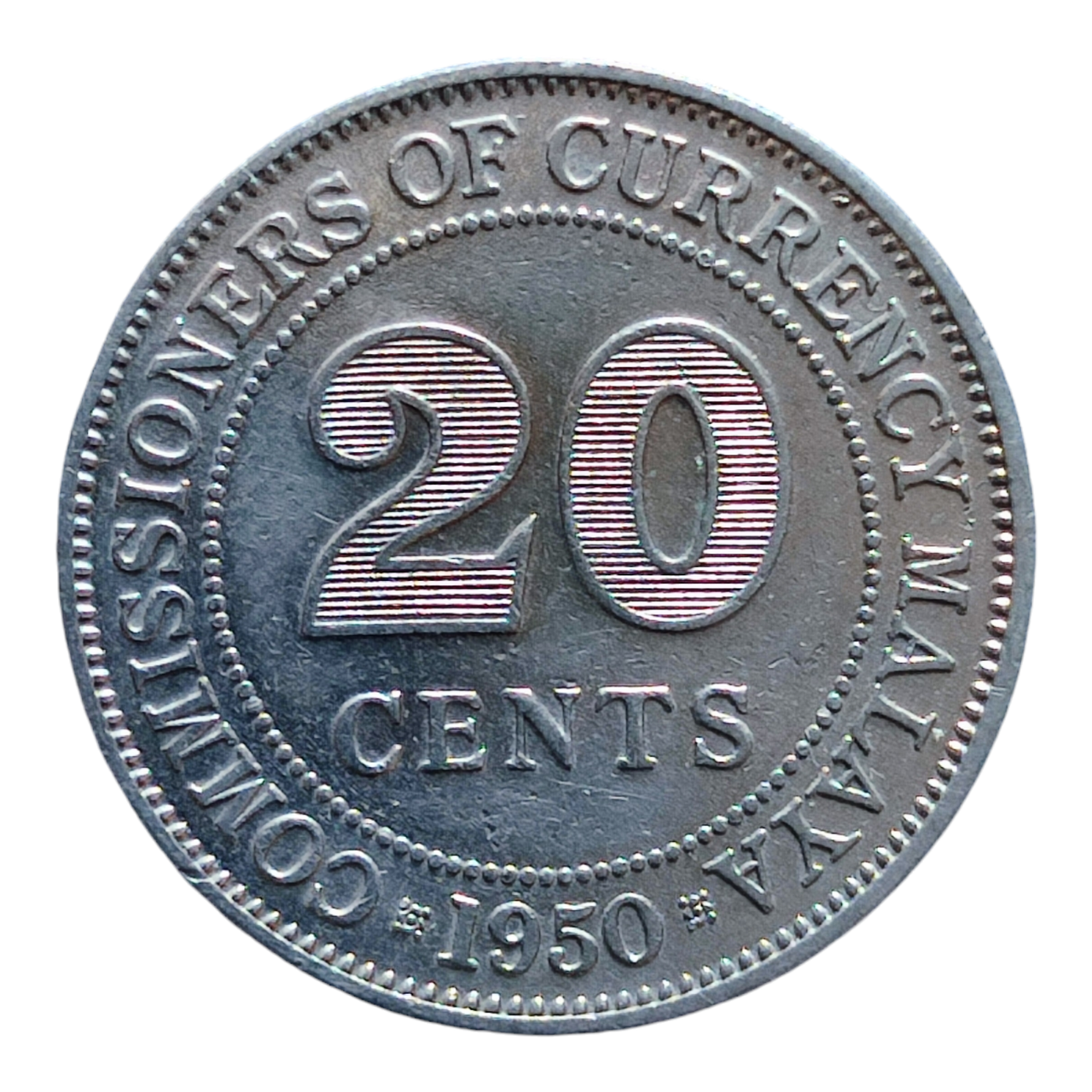 Малайя 20 центів, 1950