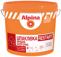 Внутрішня фінішна шпаклівка Alpina EXPERT (від 0 до 3 мм), готова до застосування 14кг