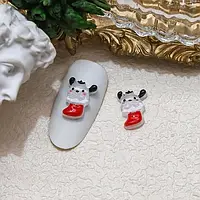 Шарми (фігурки) для нігтів K-424 Собака 8.5х11.5 мм (1 шт), різнокольорові