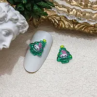 Шарми (фігурки) для нігтів K-417 Ялинка 9.5х11.5 мм (1 шт), різнокольорові