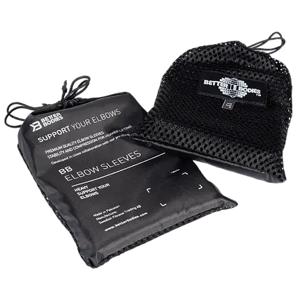 Налокітники спортивні для жиму Better Bodies Elbow Sleeves, Black 38-42 см, фото 2