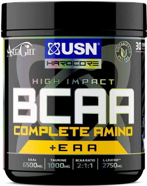Амінокислоти ВСАА та ЕАА USN BCAA Complete Amino + EAA 400г блакитна малина