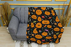 Плед «Гарбузи. Хелловін. Патерн. Pumpkins. Halloween. Pattern»