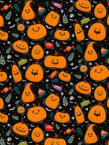 Плед «Гарбузи. Хелловін. Патерн. Pumpkins. Halloween. Pattern», фото 2