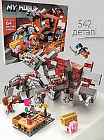 Конструктор minecraft для хлопчиків "Битва за редстоун" 542д. дитячий конструктор іграшка 3D майнкрафт