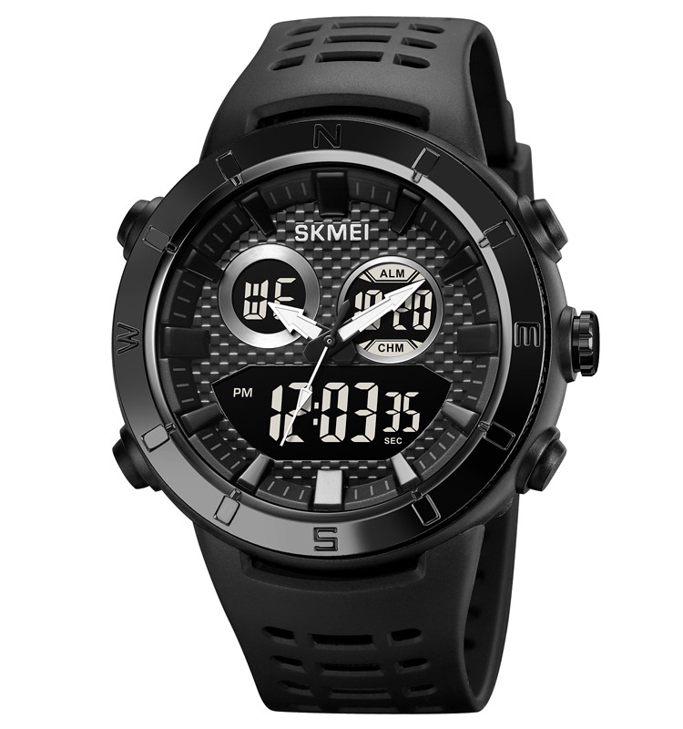 Skmei 2014 чоловічий спортивний годинник чорний/чорний, фото 1